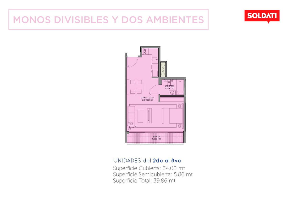 Espai Centenario.venta.Departamento.1 ambiente.Parque Centenario