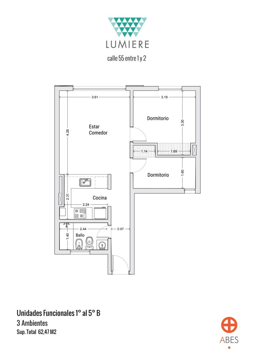 Semipiso en venta al contrafrente