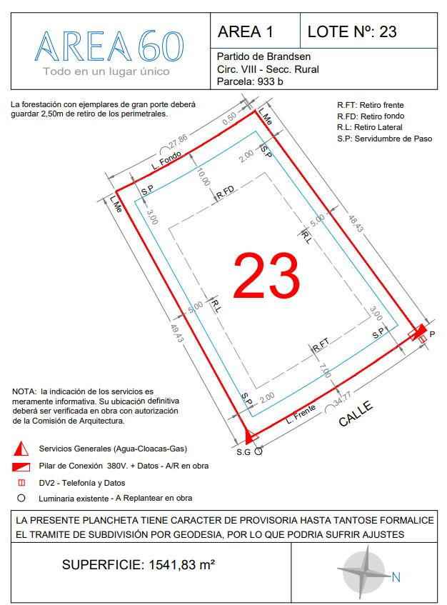 Terreno en Area 60