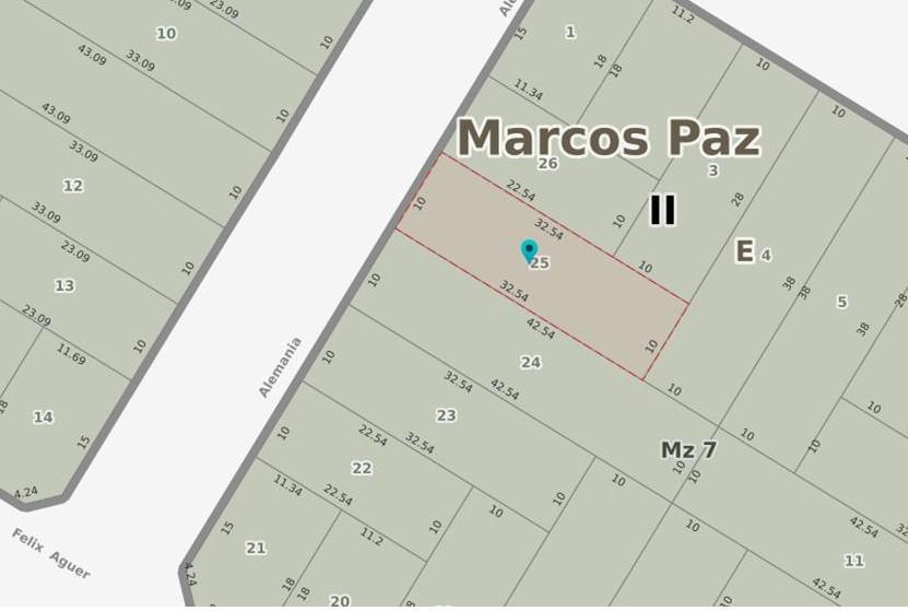 Terreno en  Marcos Paz