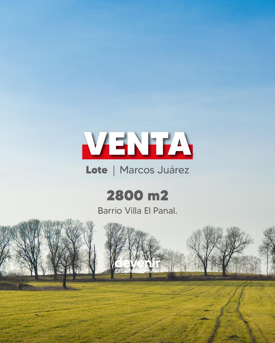 Terreno en venta de 2810 mts2 en Marcos Juárez