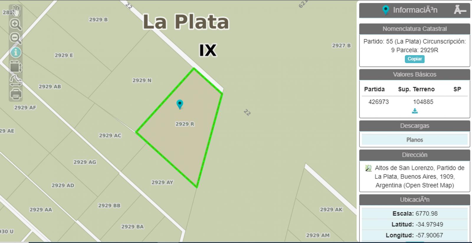 VENTA, de lote, en zona cercana al aeropuerto de La Plata.