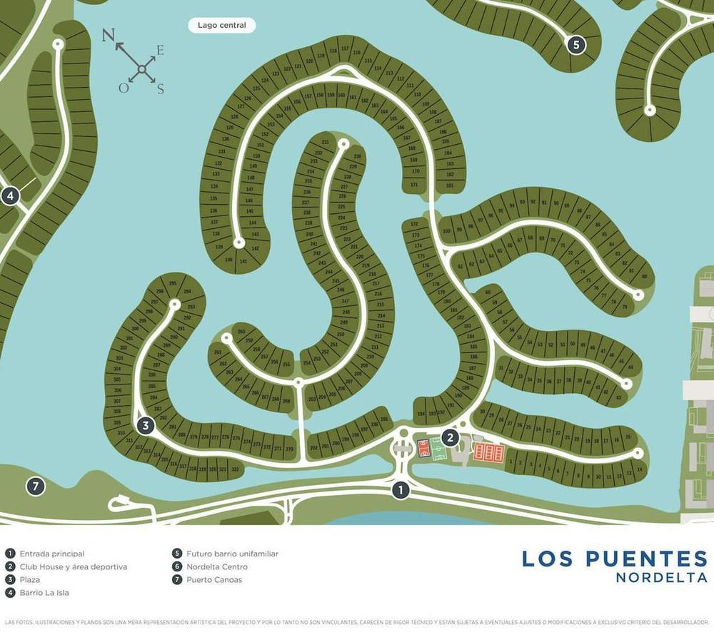 Lote en Venta 1163 m2 Orientacion Oeste en Los Puentes, Nordelta.