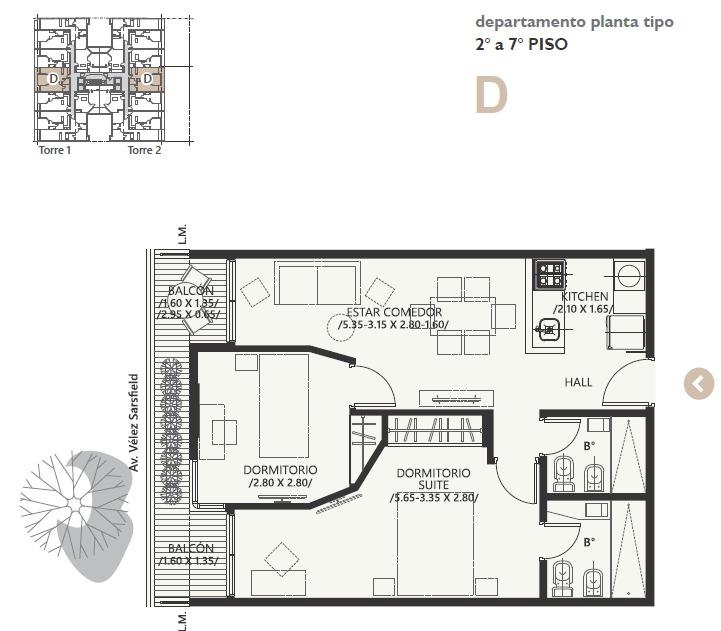 Departamento en  Barrio Güemes