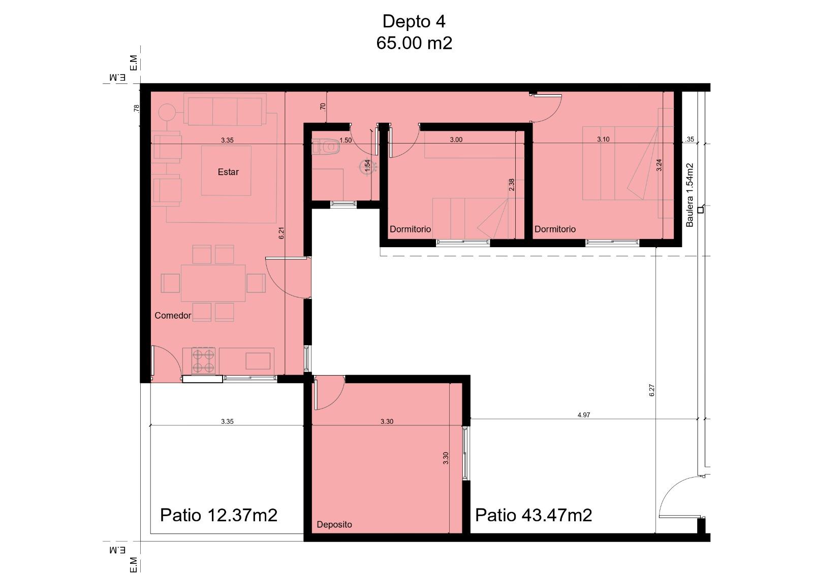 PH 3 AMBIENTES MAS DEPENDENCIA/DEPOSITO CON GRAN PATIO A ESTRENAR SIN EXPENSAS