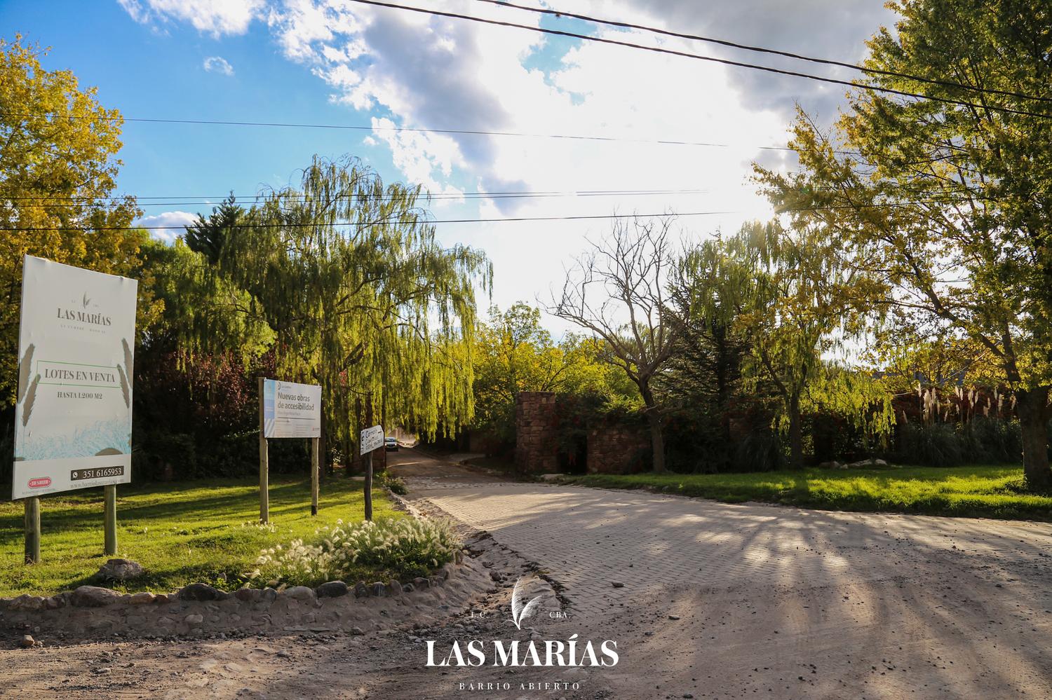 Terreno en venta La Cumbre. Desarrollo Las Marias.