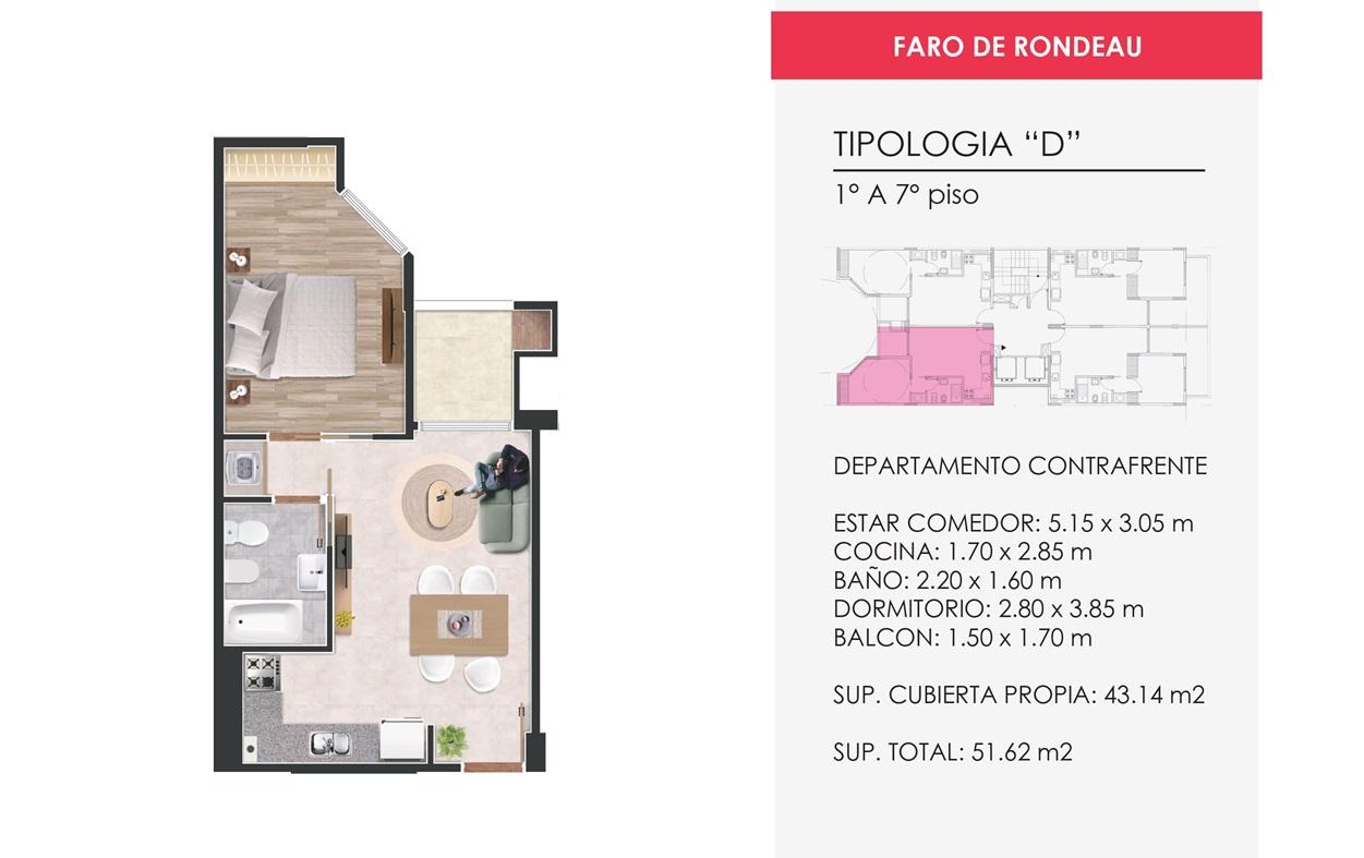 Departamento en Nueva Cordoba 1 DOR A ESTRENAR