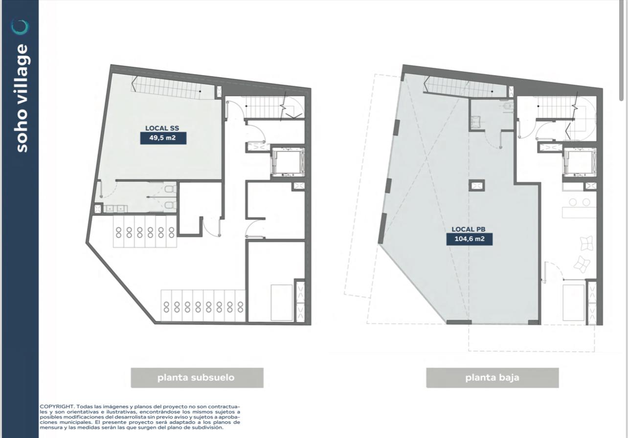 Local esquina doble altura, vereda ancha 150m2 palermo soho