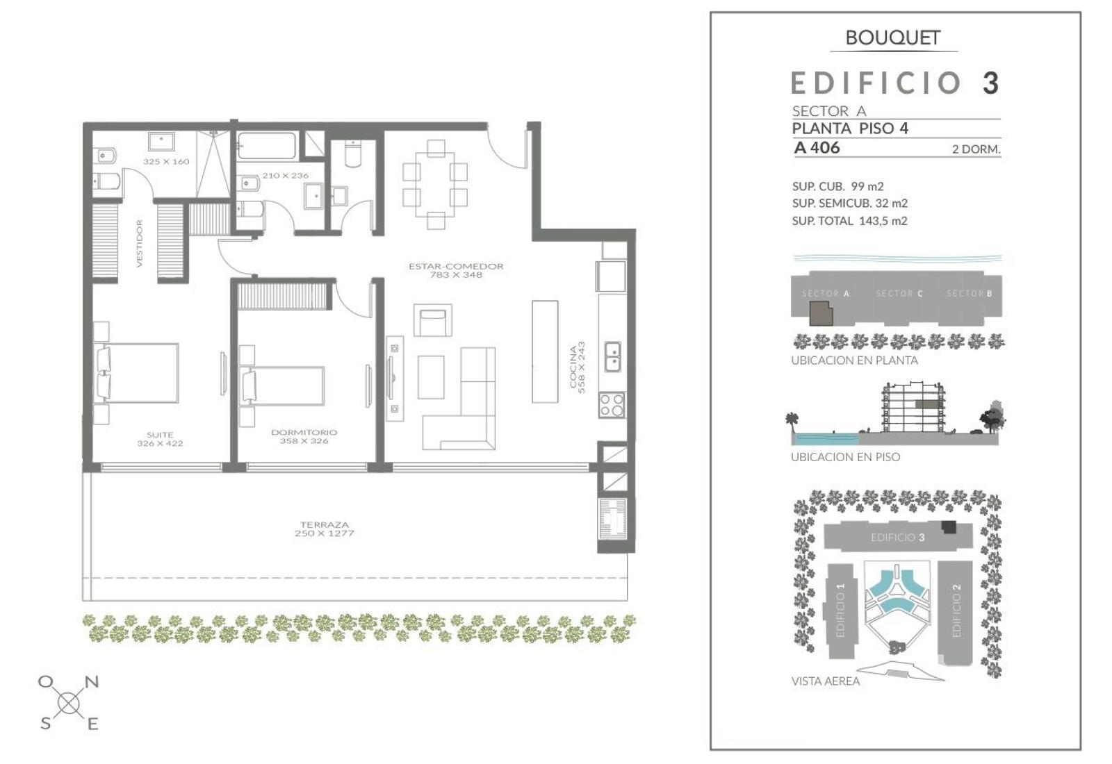 VENTA DEPARTAMENTO 3 AMBIENTES EN COMPLEJO BOUQUET PILAR TORRE 3