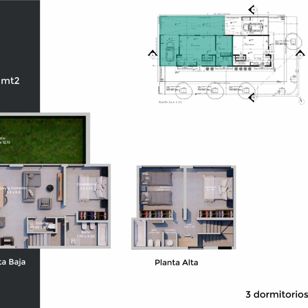 Dúplex 3 dorm en Campos de Manantiales