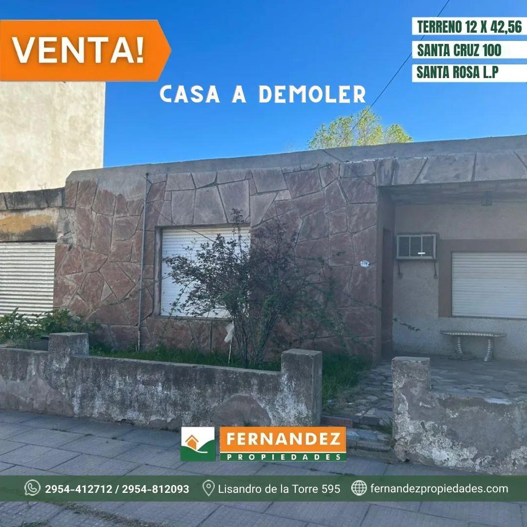 Terreno de 507 m2 con casa a demoler en Santa Rosa