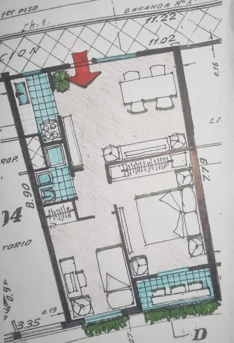 DepaALQUILER DEPARTAMENTO DE DOS DORMOTIORIOS BARRIO MARTINrtamento en