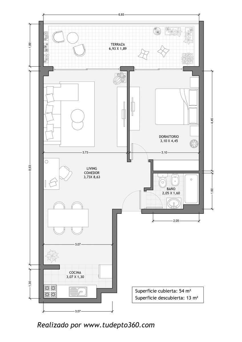 Venta de Departamento de 2 ambientes con cochera en Villa Crespo.