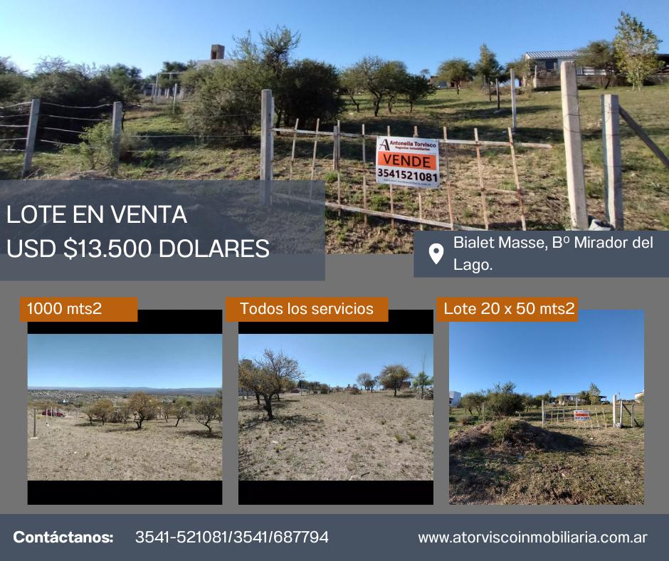 Lote en venta con hermosa vista