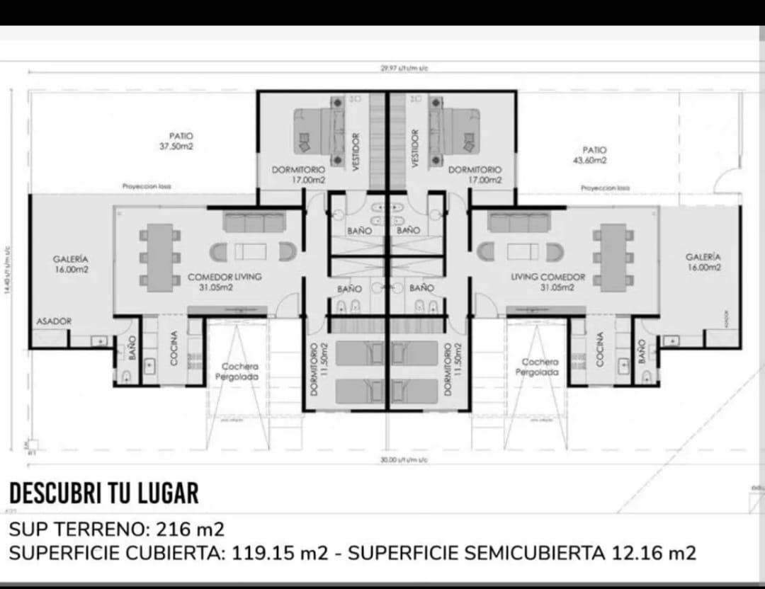 Dúplex en  venta en Claros de Bosque TODO EN PLANTA BAJA - 2 dormitorios