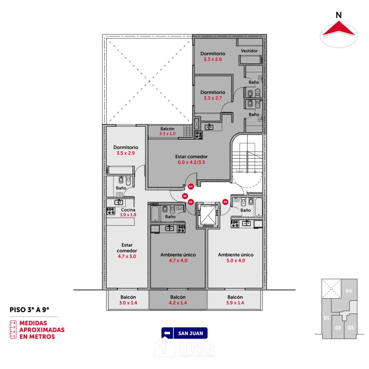 Venta Departamento Monoambiente San Juan 2800