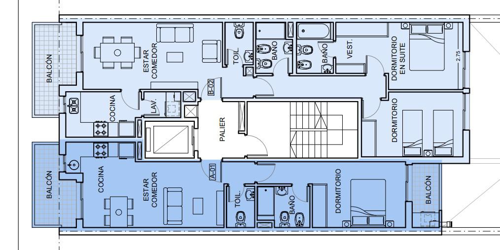 VENTA DEPARTAMENTO 2 DORMITORIOS MSR EN BALCARSE 1072