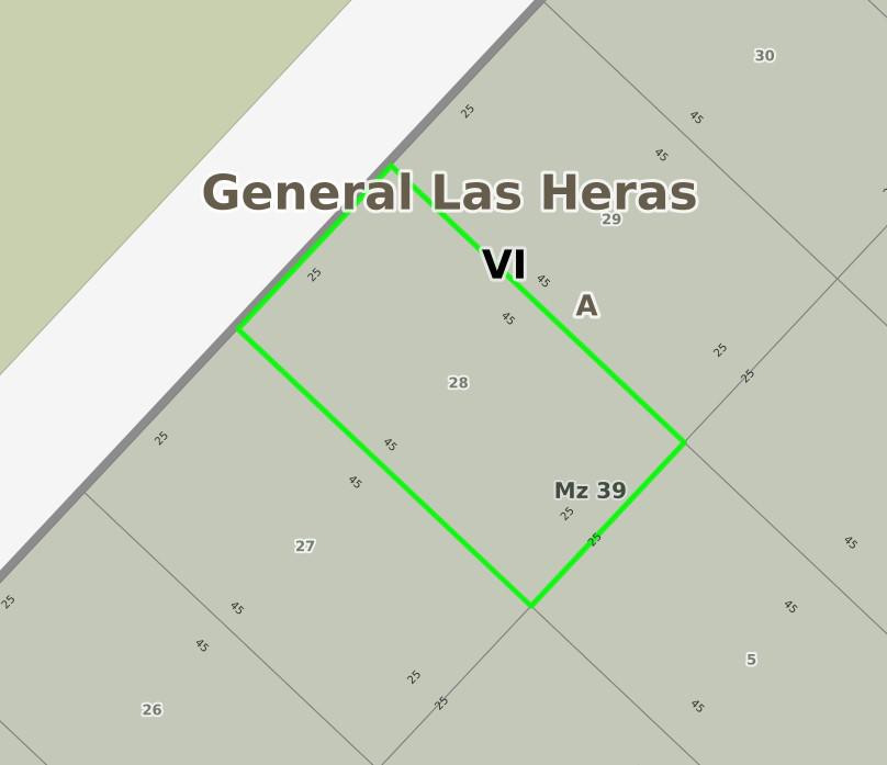 Terreno en venta - 1.125Mts2 - General Las Heras