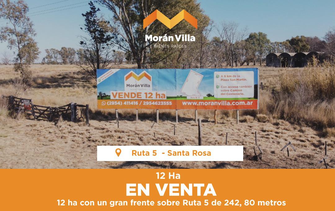 12 Ha sobre Ruta 5 a 6 km de la Plaza de Santa Rosa