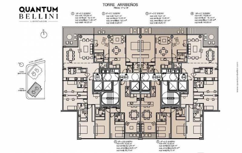 Quantum Bellini Libertador - 3 ambientes piso alto