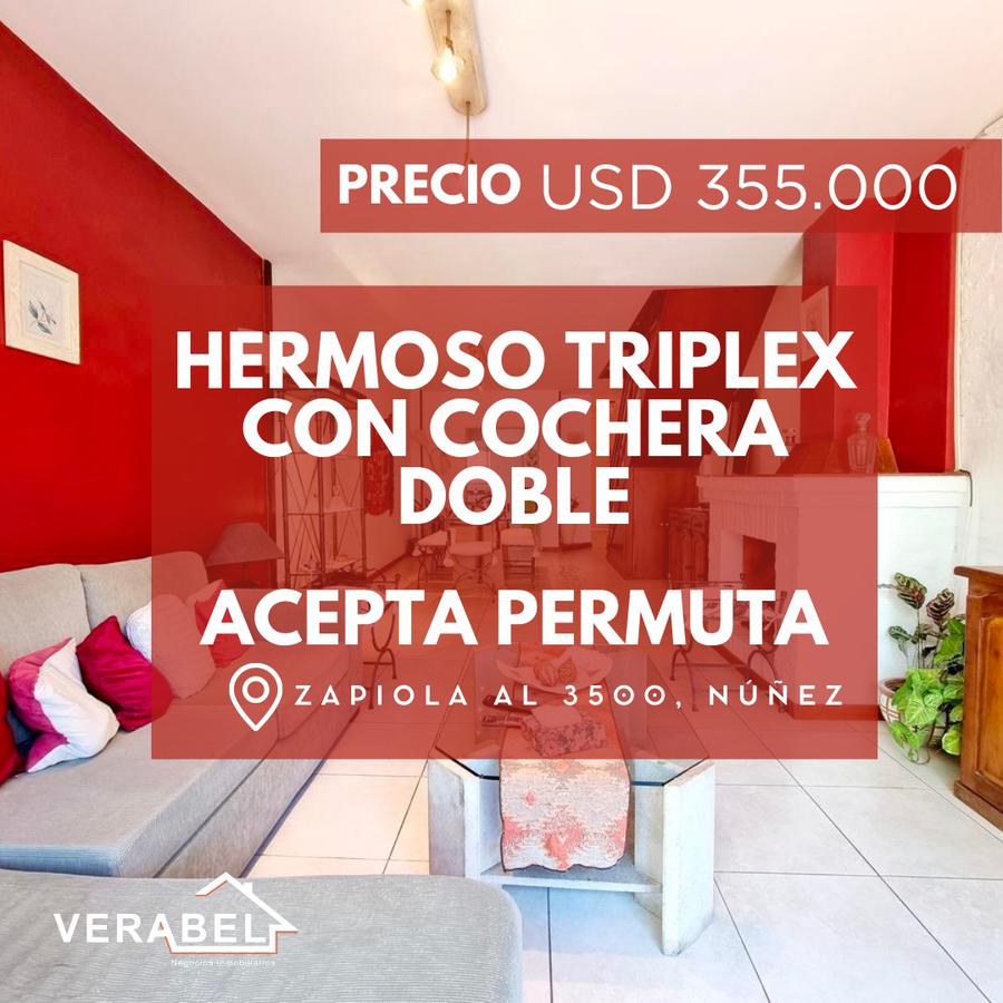 Venta HERMOSO triplex con COCHERA DOBLE