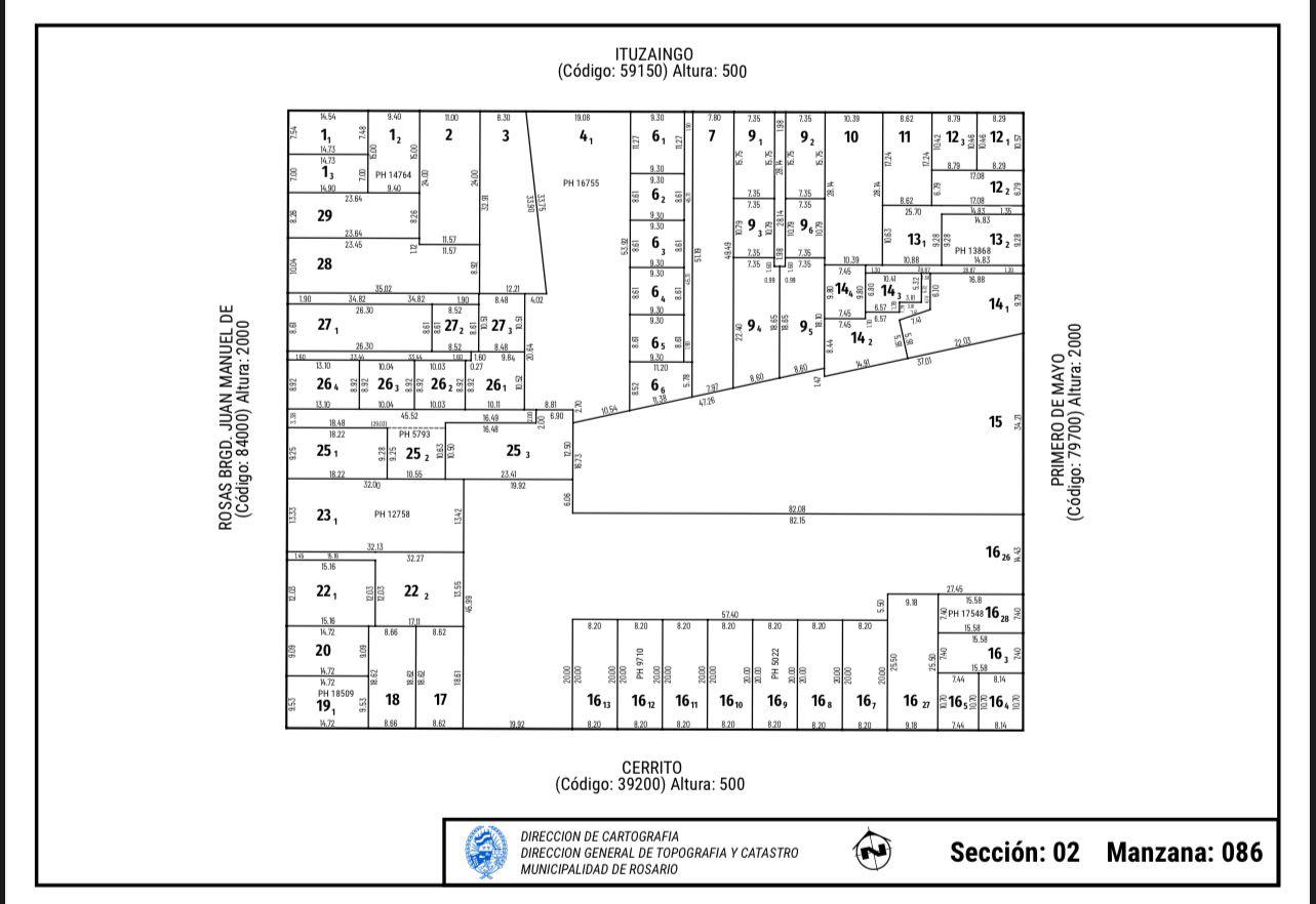 Terreno a la venta en 1ro de Mayo al 2000. Ideal para constructoras