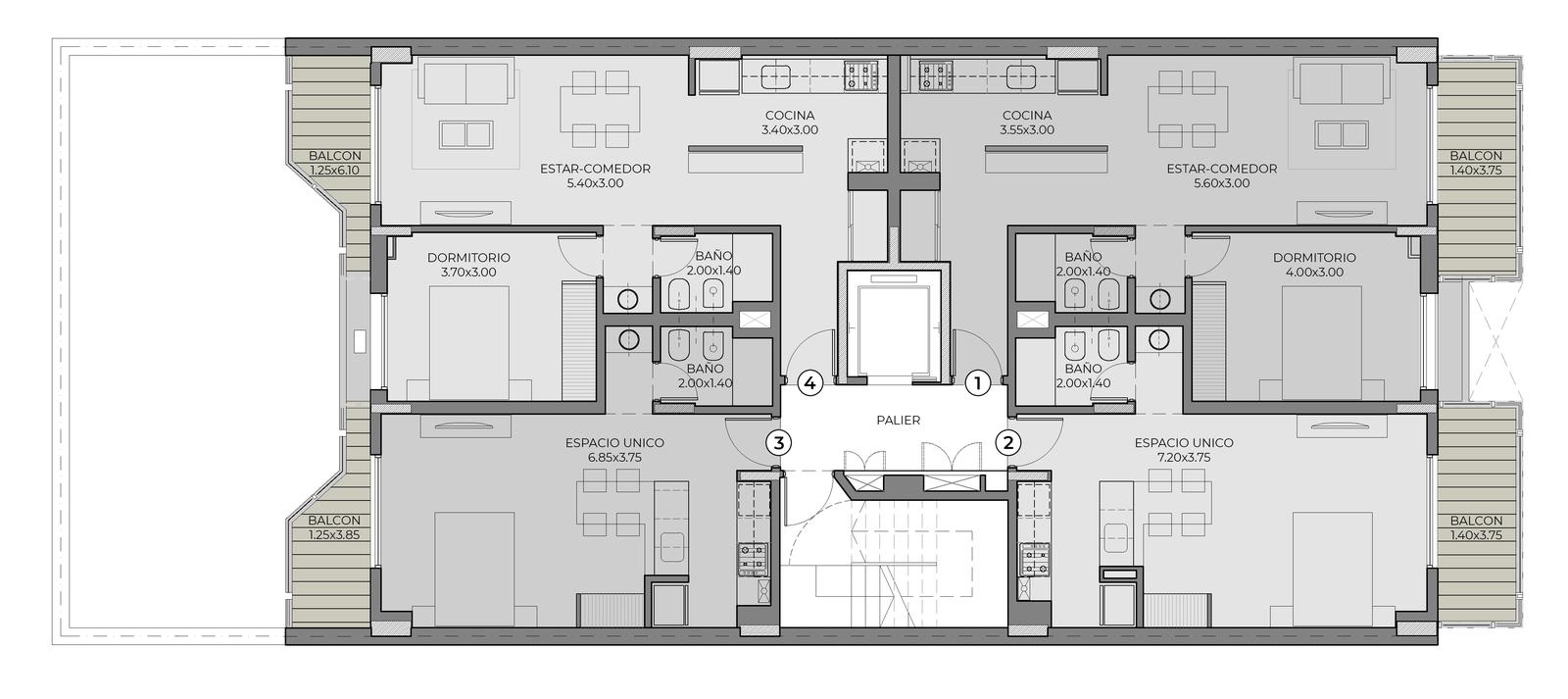 Departamento 1 dormitorio, amenities - Cochabamba 1000 - Abasto Rosario  Venta