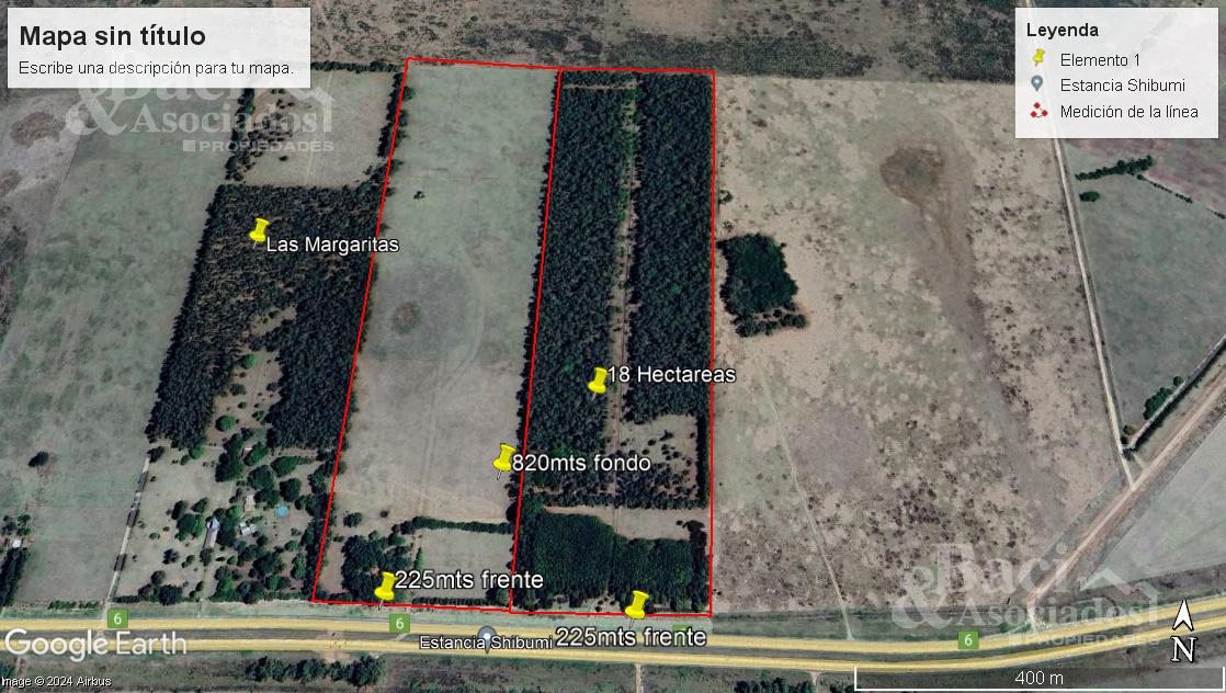 Campo de 18Hectareas sobre la ruta 16