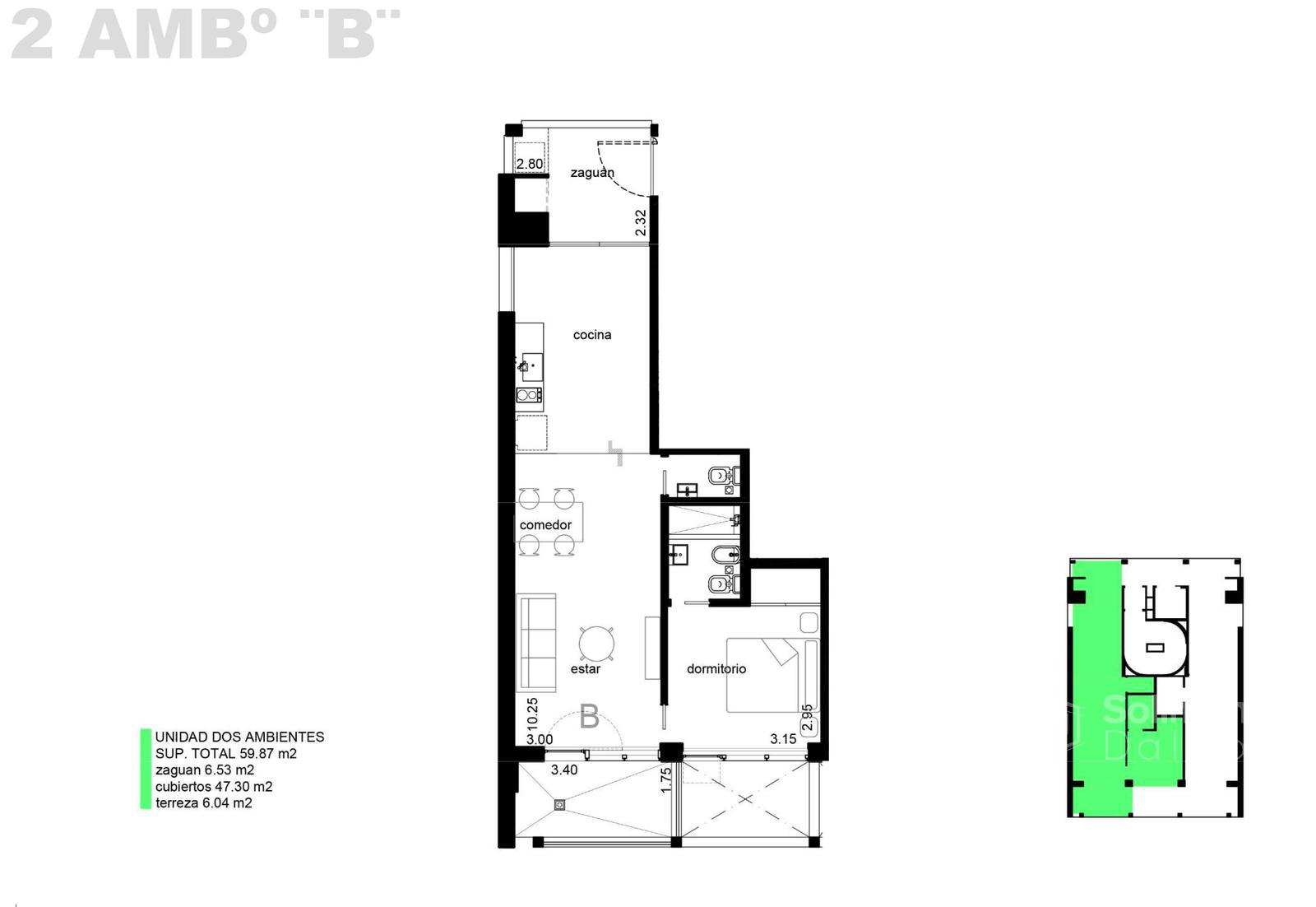 Venta Departamento 2 ambientes en Coghlan