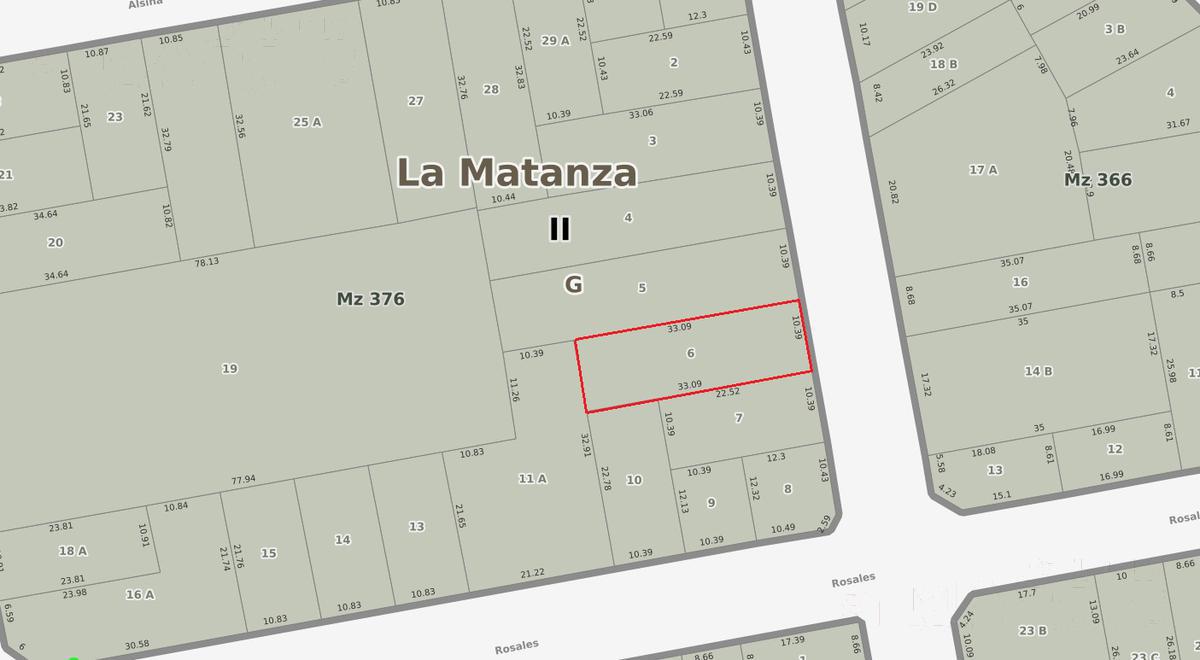 VENTA LOTE CENTRO DE RAMOS MEJIA