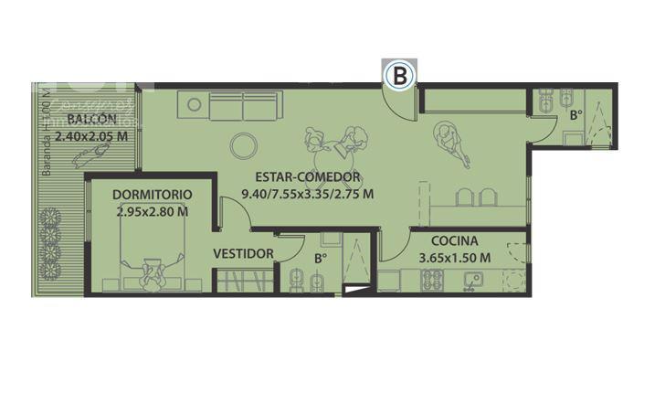 Venta en Nueva Córdoba - Dpto de 60m2 propios!