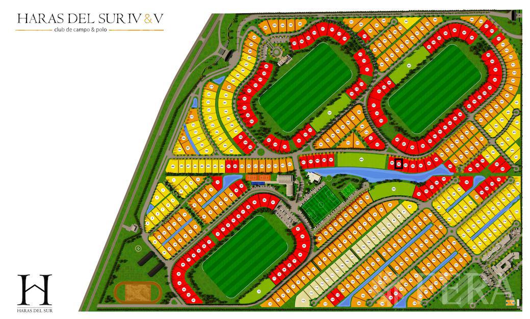 Venta de terreno con fondo a laguna en Haras del Sur IV - V