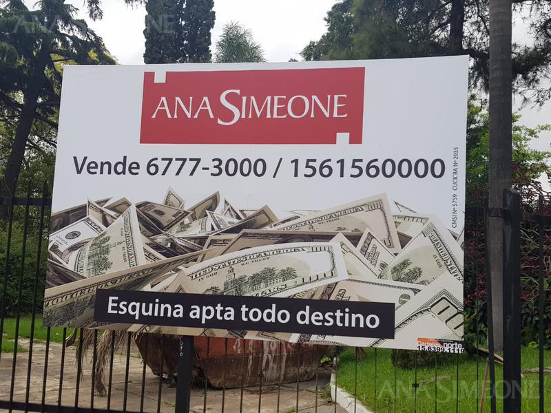 Terreno - venta - Vicente Lopez, Munro